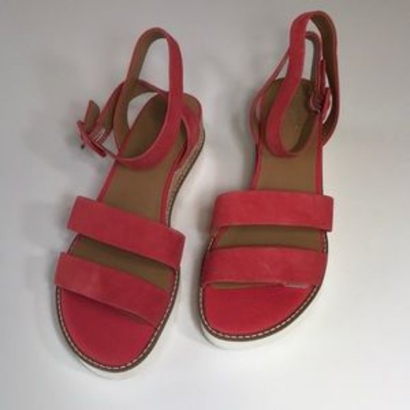 Franco Sarto Connolly Suede Ankle Strap Wedges - Picture 3 of 6